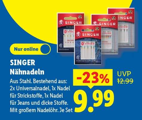 SINGER Nähnadeln