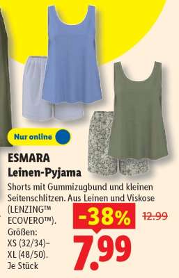 ESMARA Leinen-Pyjama
