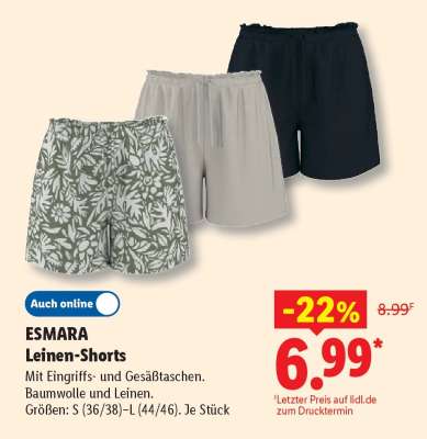 ESMARA Leinen-Shorts