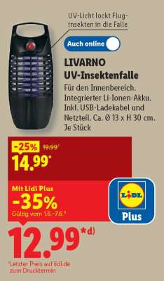 LIVARNO UV-Insektenfalle