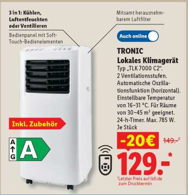 TRONIC Lokales Klimagerät