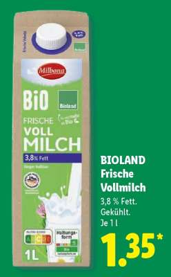 Bioland Frische Vollmilch