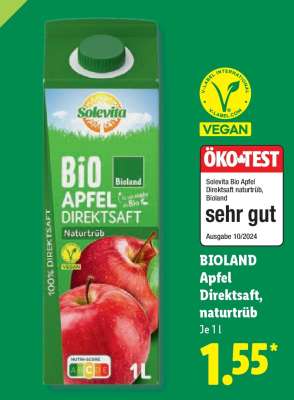 Bioland Apfel Direktsaft, naturtrüb