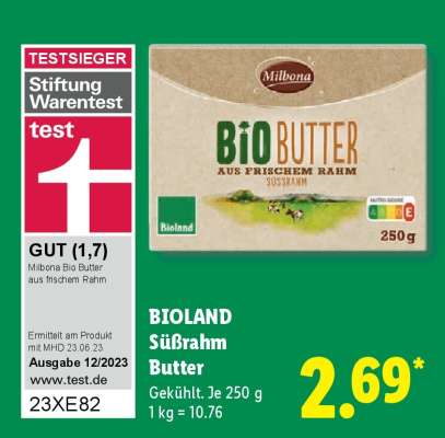 Bioland Süßrahm Butter