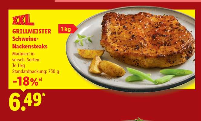 Grillmeister Schweine- Nackensteaks