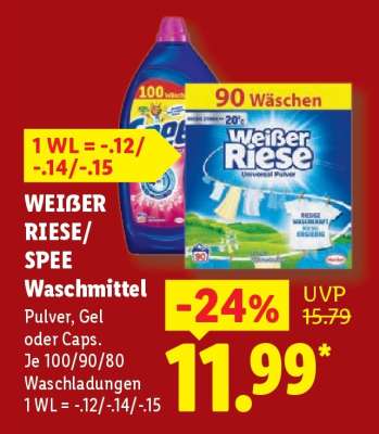 Weißer Riese/Spee Waschmittel