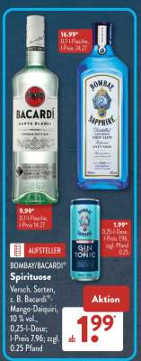 BOMBAY/BACARDI Spirituose