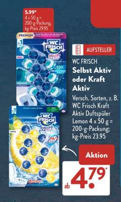 WC FRISCH Selbst Aktiv oder Kraft Aktiv
