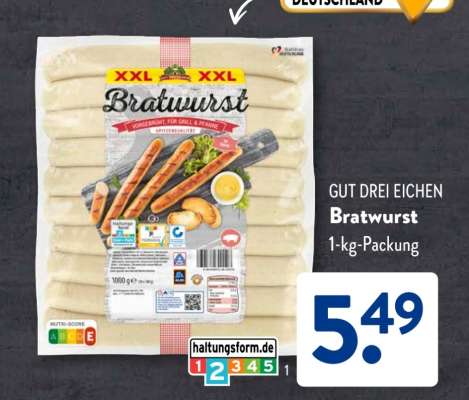 GUT DREI EICHEN Bratwurst