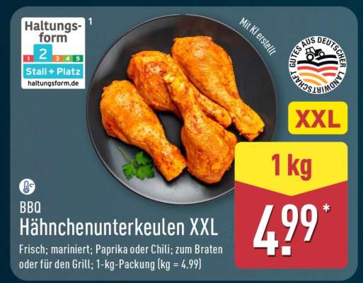 BBQ Hähnchenunterkeulen XXL