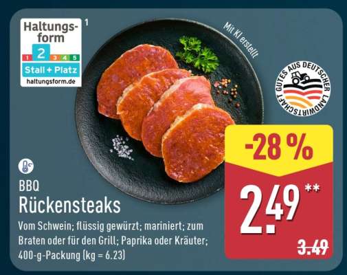 BBQ Rückensteaks