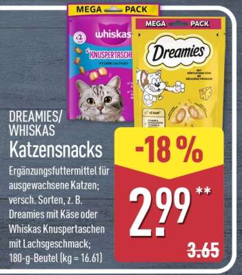 DREAMIES/WHISKAS Katzensnacks