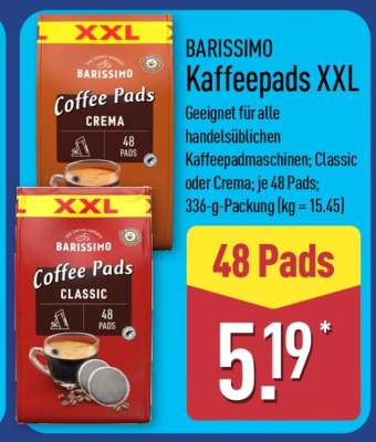 BARISSIMO Kaffeepads XXL