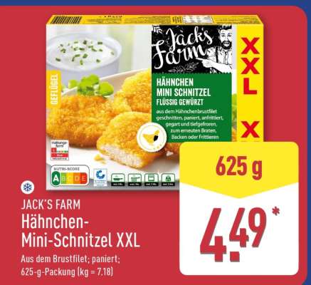 JACK'S FARM Hähnchen-Mini-Schnitzel XXL