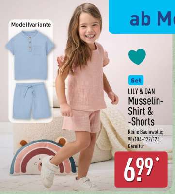 LILY & DAN Musselin-Shirt & -Shorts