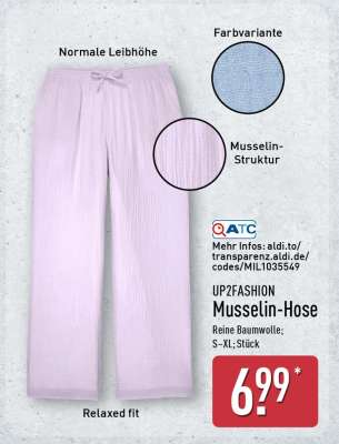 UP2FASHION Musselin-Hose