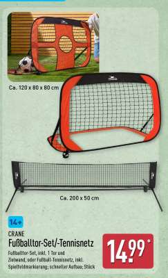 CRANE Fußballtor-Set/Tennisnetz