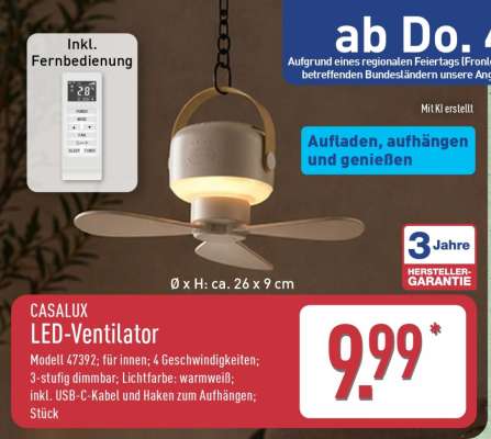 CASALUX LED-Ventilator