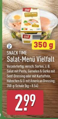 Salat-Menü Vielfalt