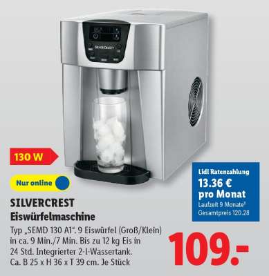 SILVERCREST Eiswürfelmaschine