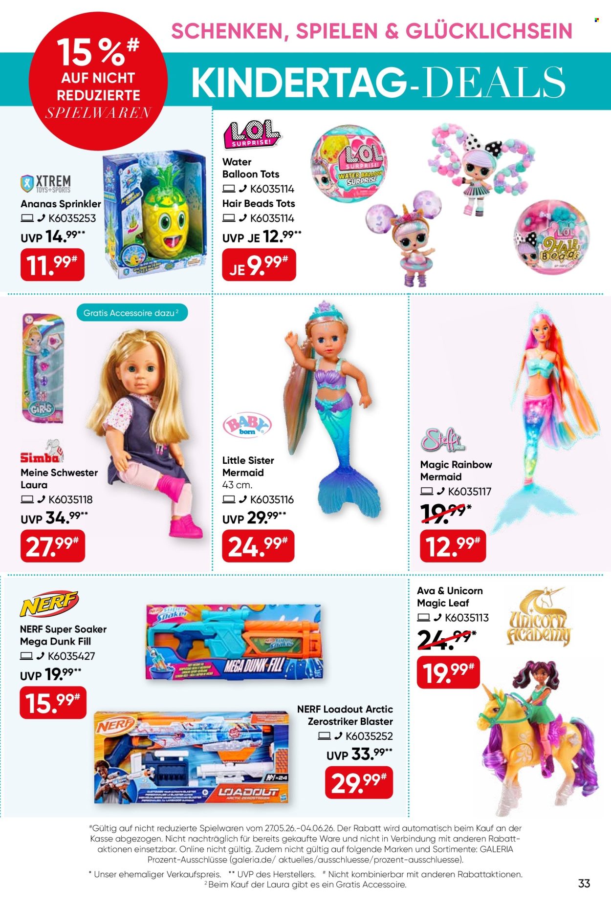 GALERIA Karstadt Kaufhof Prospekte  - 27.05.2026 - 9.06.2026. Seite 33