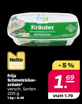 frija Schmelzkäse Schale
