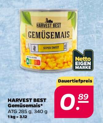 HARVEST BEST Gemüsemais