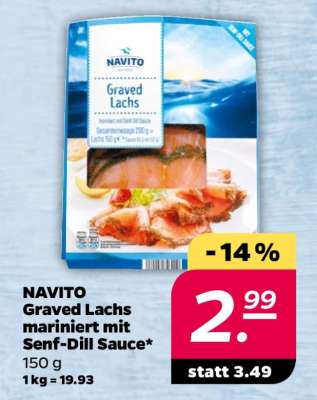 NAVITO Graved Lachs mariniert mit Senf-Dill Sauce