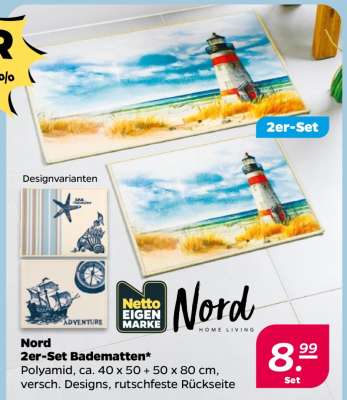 Nord 2er-Set Badematten