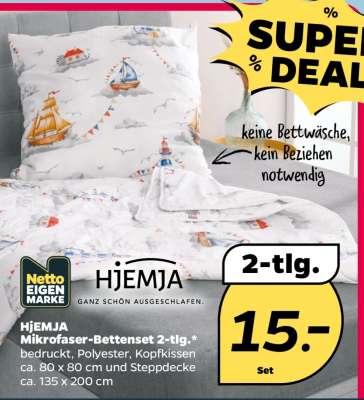 HjEMJA Mikrofaser-Bettenset 2-tlg.