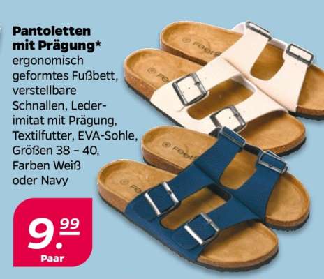 Pantolette mit Prägung