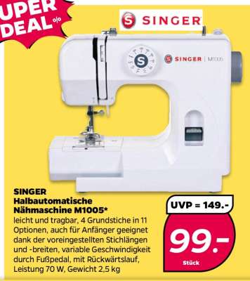 SINGER Halbautomatische Nähmaschine M1005