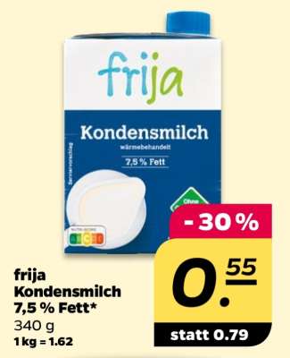 frija Kondensmilch 7,5 % Fett*