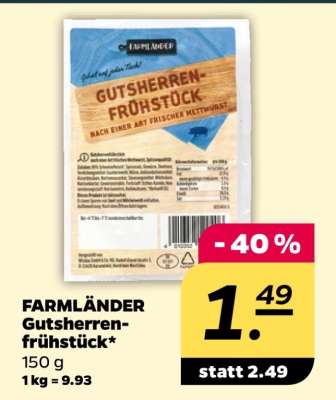 FARMLÄNDER Gutsherren-frühstück