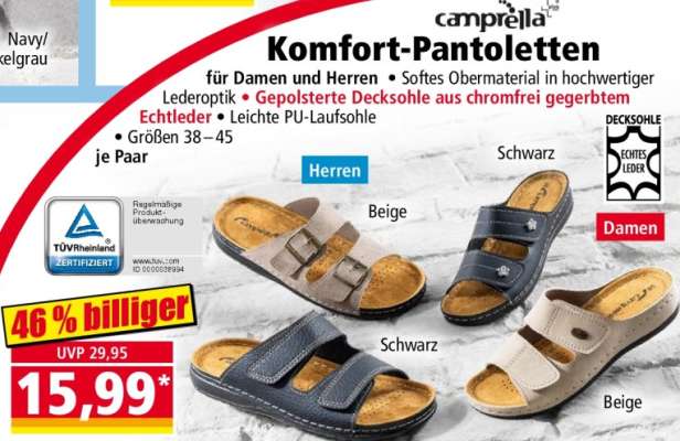 Komfort- Pantoletten