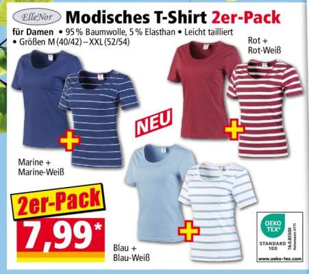 Modisches T-Shirt 2er-Pack
