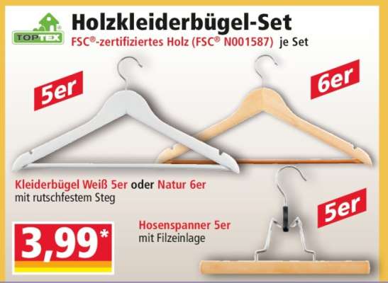 Holzkleiderbügel-Set