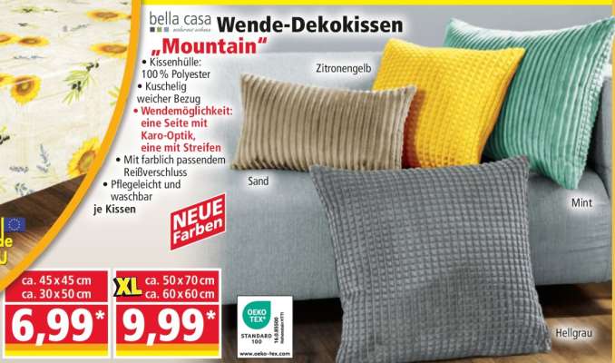 bella casa Wende-Dekokissen „Mountain“