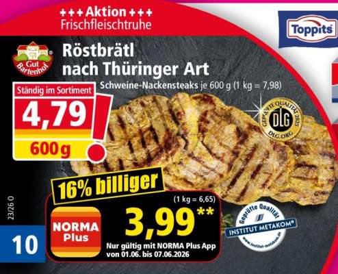 Röstbrätl nach Thüringer Art
