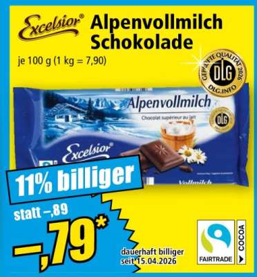 Alpenvollmilch Schokolade