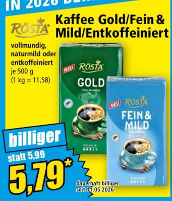 Kaffee Gold/Fein & Mild/Entkoffeiniert