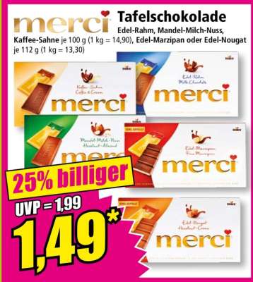MERCI Tafelschokolade