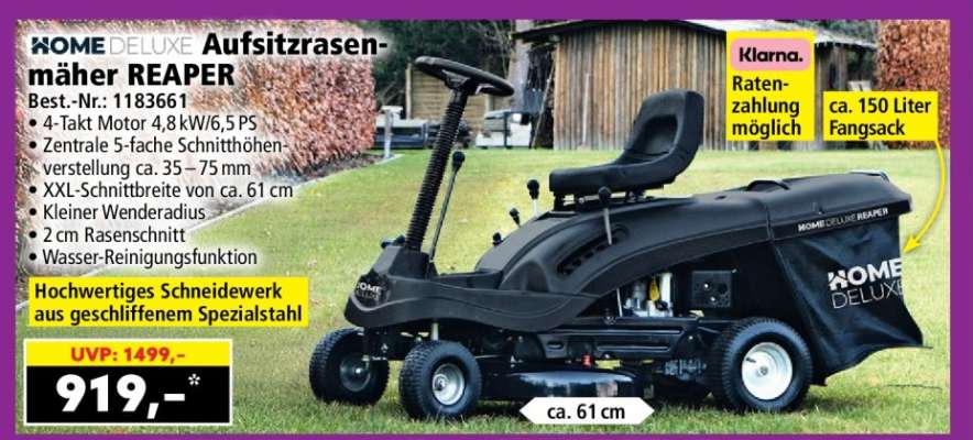 Aufsitzrasenmäher REAPER