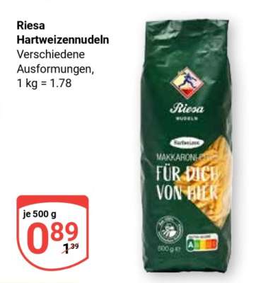 RIESA Hartweizennudeln