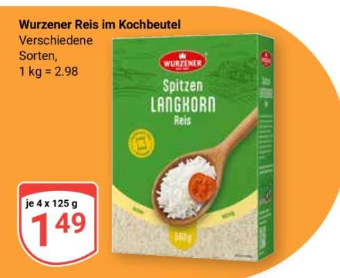 Wurzener Reis im Kochbeutel