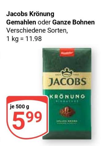 Jacobs Krönung Gemahlen oder Ganze Bohnen
