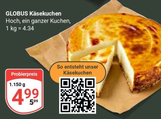 GLOBUS Käsekuchen