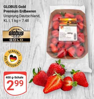 GLOBUS Gold Premium Erdbeeren
