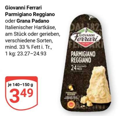 GIOVANNI FERRARI Parmigiano reggiano oder Grana Padano