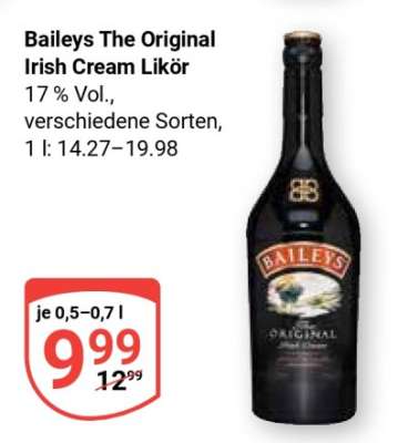 Baileys The Original Irish Cream Likör